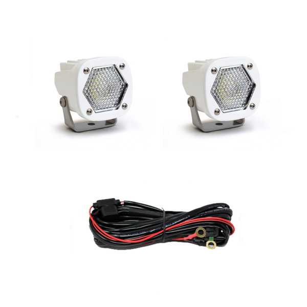 取寄せ 【並行輸入品】 バハデザイン LEDライトポッド S1 ワーク/シーン ホワイト ペア Baja Designs BAJ S1 Lights 387806WT