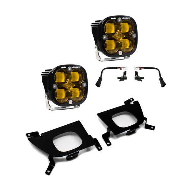 取寄せ 【並行輸入品】 バハデザイン 2019+ シボレー シルバラード 1500/2500/2500 HD SAEアンバーフォグポケットキット Baja De