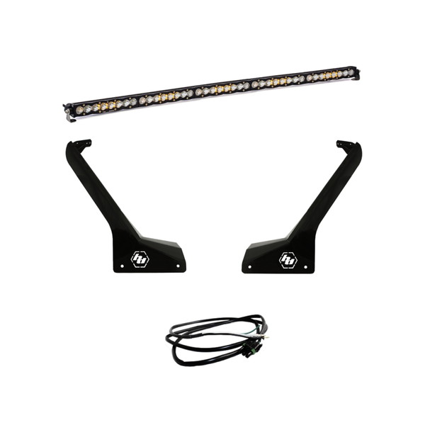 取寄せ 【並行輸入品】 バハデザイン ジープ JL/JT ルーフバー LEDライトキット 50インチ S8 アップフィッター付 Baja Designs B