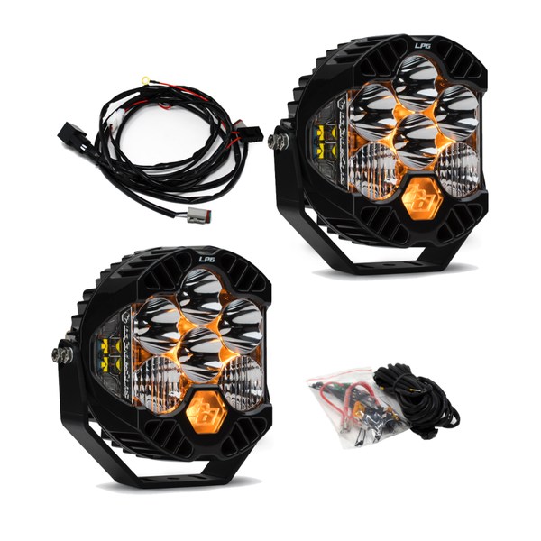 取寄せ 【並行輸入品】 バハデザイン ジープ JL/JT ルビコン スチールバンパー LEDライトキット LP6 Baja Designs BAJ LP6 Light