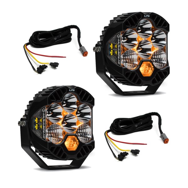 取寄せ 【並行輸入品】 バハデザイン ジープ JL/JT ルビコン スチールバンパー LEDライトキット LP6 アップフィッター付 Baja De
