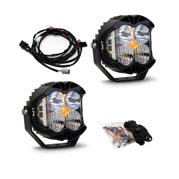 取寄せ 【並行輸入品】 バハデザイン ジープ JL/JT ルビコン スチールバンパー LEDライトキット LP4 アップフィッター付 Baja De