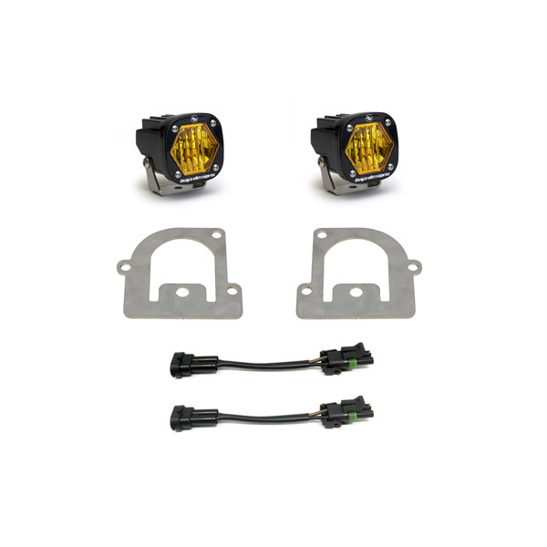 取寄せ 【並行輸入品】 バハデザイン 21+ フォードブロンコスポーツ S1 WC LEDフォグポケットライトキット アンバー Baja Design