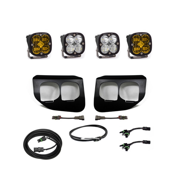 取寄せ 【並行輸入品】 バハデザイン 2020+ Ford Super Duty Fog Lights FPK Amber SAE/Pro DC バハデザイン w/Upfitter Baja De