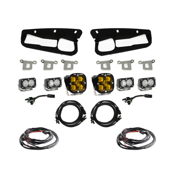 取寄せ 【並行輸入品】 バハデザイン 2021+ フォード・ブロンコ アンバーSAEフォグポケットキット Baja Designs BAJ Fog Light P
