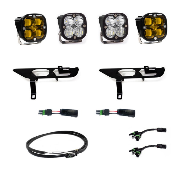 取寄せ 【並行輸入品】 バハデザイン 2021+ フォード F-150 スポーツシリーズ フォグポケットキット アンバー Baja Designs BAJ