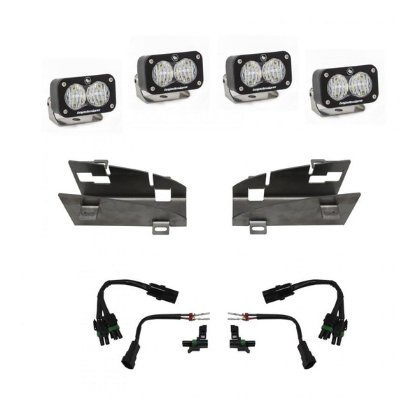 取寄せ 【並行輸入品】 バハデザイン 2019+ ダッジ ラムレベル1500 S2 デュアルフォグポケットキット Baja Designs BAJ Fog Ligh