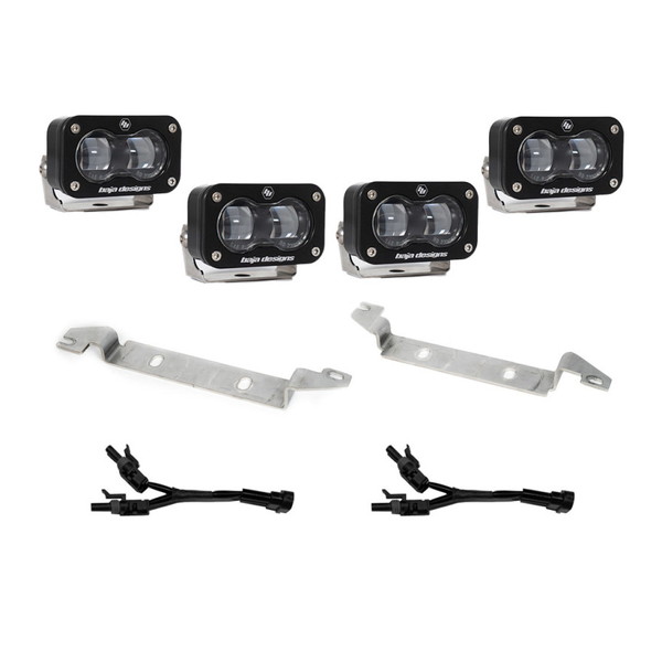 取寄せ 【並行輸入品】 バハデザイン 2022+ トヨタ タンドラ S2 SAE OEM フォグランプ交換キット - クリア Baja Designs BAJ S2