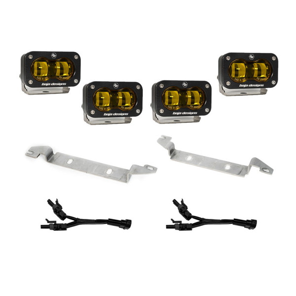 取寄せ 【並行輸入品】 バハデザイン 2022+ トヨタ タンドラ S2 SAE OEM フォグランプ交換キット - アンバー Baja Designs BAJ S