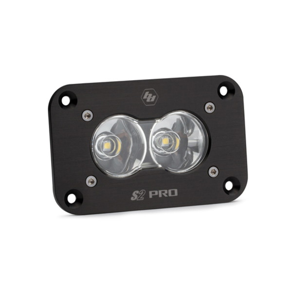 取寄せ 【並行輸入品】 バハデザイン S2 プロ ワーク/シーンパターン フラッシュマウント LED ワークライト - クリア Baja Desig