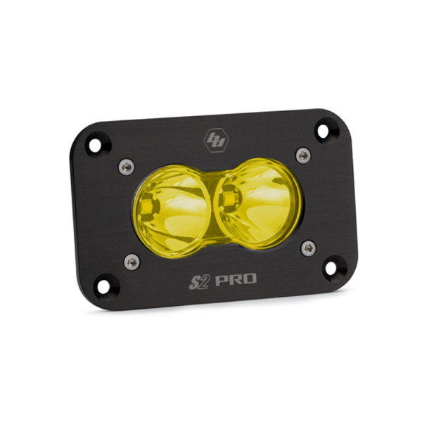 取寄せ 【並行輸入品】 バハデザインS2プロフラッシュマウントスポットパターンLEDワークライト-アンバー Baja Designs BAJ S2 P