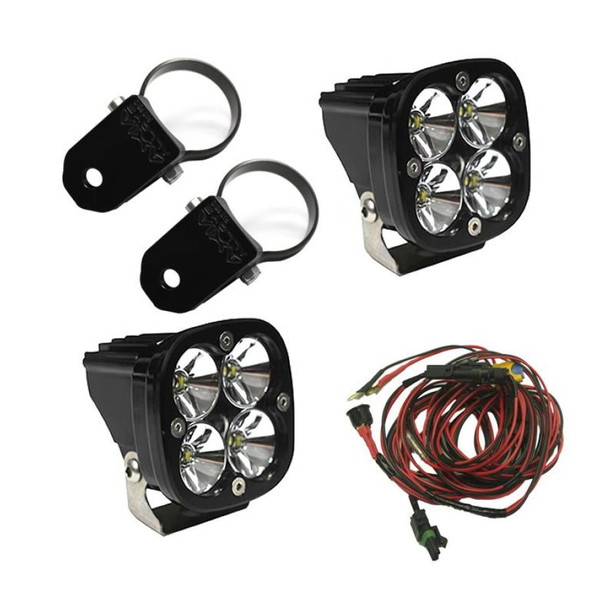 取寄せ 【並行輸入品】 バハデザイン Squadron Pro LEDライトポッドキット（Aピラーマウント/2.00インチハーネス付き Baja Desig