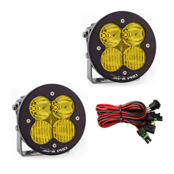 取寄せ 【並行輸入品】 バハデザイン XL Rプロシリーズ ドライビングコンボパターン ペアLEDライトポッド アンバー Baja Designs