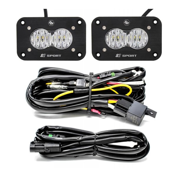 取寄せ 【並行輸入品】 バハデザイン S2 Sport Flush Mount Work/Scene Pattern LED Work Light - Clear Baja Designs BAJ S2 Sp