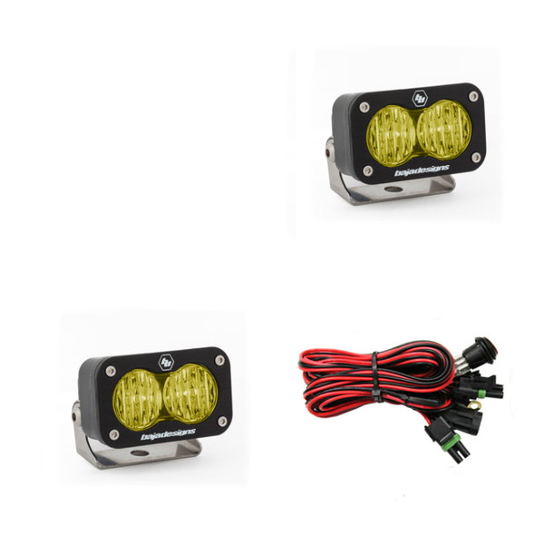 取寄せ 【並行輸入品】 バハデザイン S2スポーツ ワイドコーナリングパターン ペアLEDワークライト アンバー Baja Designs BAJ S