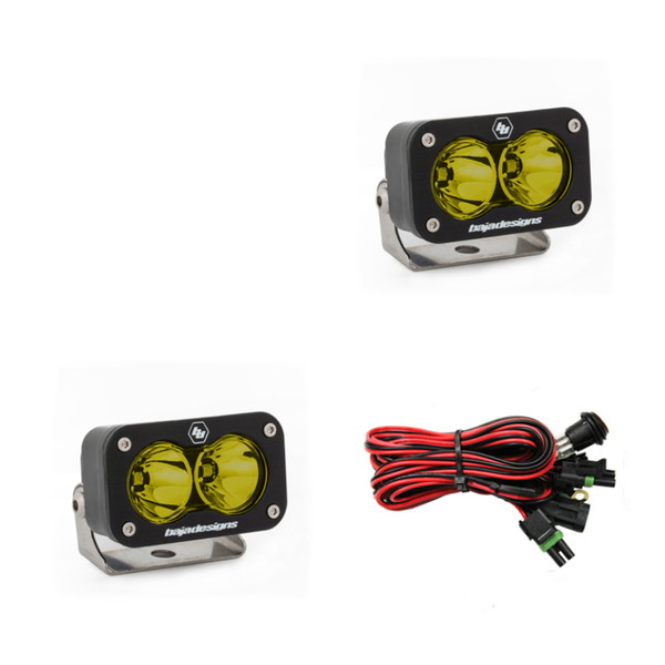 取寄せ 【並行輸入品】 バハデザインS2スポーツワーク/シーンパターンペアLEDワークライト-アンバー Baja Designs BAJ S2 Sport