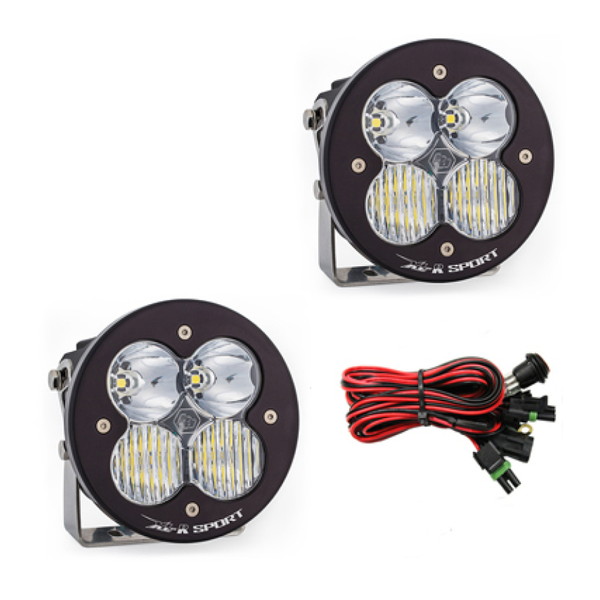 取寄せ 【並行輸入品】 バハデザイン XL Rスポーツシリーズ ドライビングコンボパターン ペアLEDライトポッド - クリア Baja Des