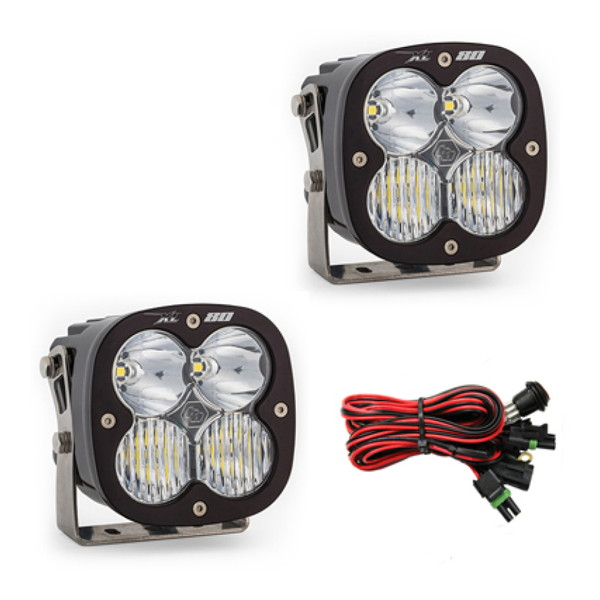 取寄せ 【並行輸入品】 バハデザイン XL80シリーズ ドライビングコンボパターン ペアLEDライトポッド Baja Designs BAJ XL 80 Li