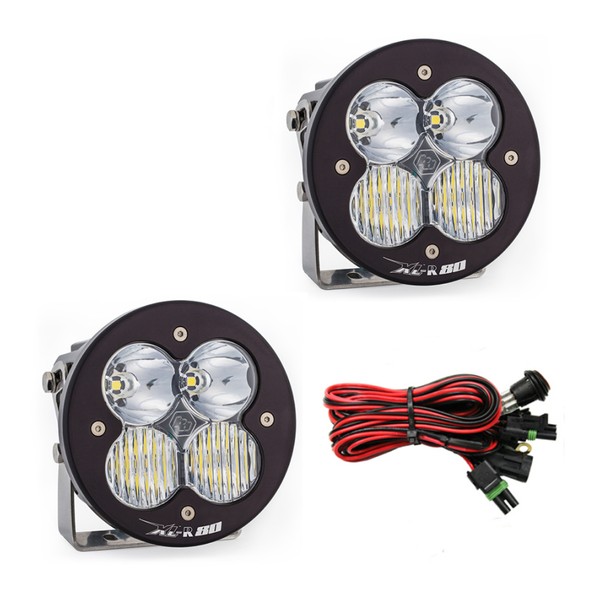 取寄せ 【並行輸入品】 バハデザイン XL R 80シリーズ ドライビングコンボパターン ペアLEDライトポッド Baja Designs BAJ XL R