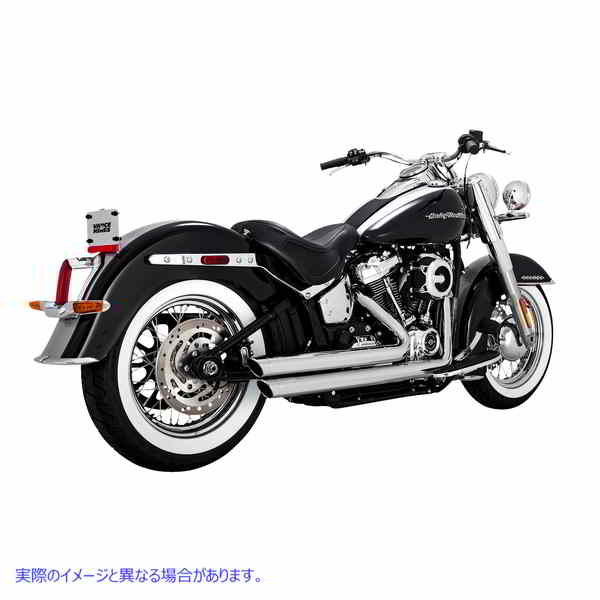 取寄せ Big Shots スタッガード 2-into-2 エキゾースト システム バンス アンド ハインズ Big Shots Staggered Exhaust System - Chrome 17341 18002581