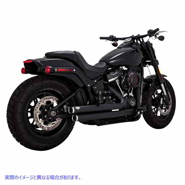 取寄せ Big Shots スタッガード 2-into-2 エキゾースト システム バンス アンド ハインズ Big Shots Staggered Exhaust System - Black 47341 18002582