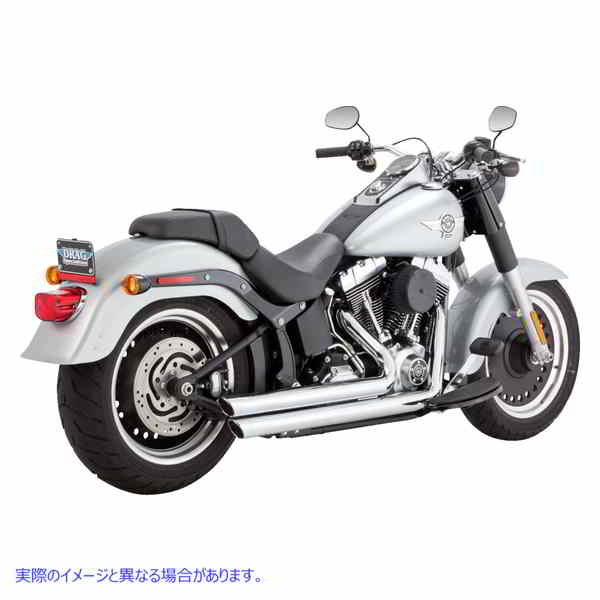 取寄せ Big Shots スタッガード 2-into-2 エキゾースト システム バンス アンド ハインズ Big Shots Staggered Exhaust System - Chrome 17339 18002583