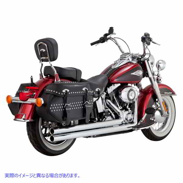 取寄せ 2-into-2 Big Shot スタッガードエキゾーストシステム バンス アンド ハインズ Big Shots Staggered Exhaust System - Chrome 17323 18002606