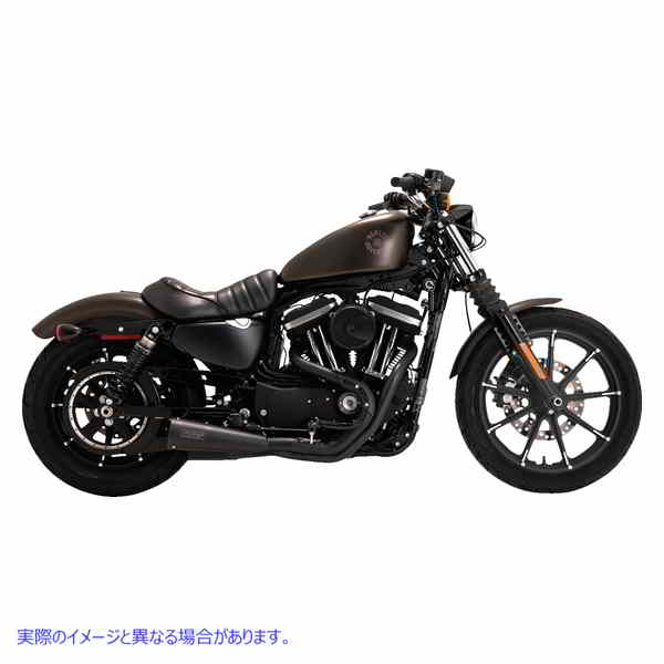 取寄せ アップスイープ 2-into-1 エキゾースト システム バンス アンド ハインズ Upsweep 2-into-1 Exhaust System - Stainless Steel - Black 47627 18002625