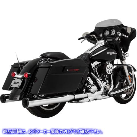 取寄せ 4 エリミネーター400スリップオンマフラー バンス アンド ハインズ 4 Eliminator Mufflers - Chrome/Black 16706 18010899