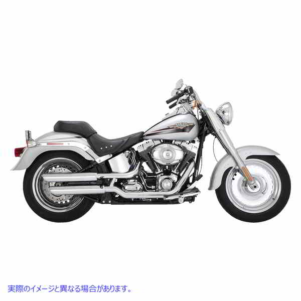 取寄せ 3インチ ツインスラッシュ スリップオンマフラー バンス アンド ハインズ 3 Twin Slash Slip-On Muffler - Chrome 16343 18011523