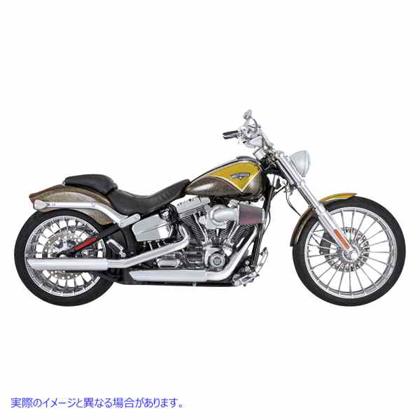 取寄せ 3インチ ツインスラッシュ スリップオンマフラー バンス アンド ハインズ 3 Twin Slash Slip-On Muffler - Chrome 16335 18011525