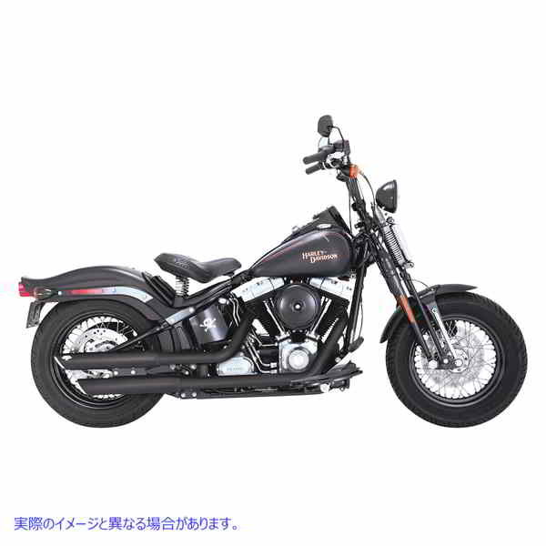 取寄せ 3インチ ツインスラッシュ スリップオンマフラー バンス アンド ハインズ 3 Twin Slash Slip-On Mufflers - Black 46341 18011530