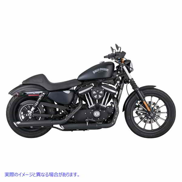 取寄せ 3インチ ツインスラッシュ スリップオンマフラー バンス アンド ハインズ 3 Twin Slash Slip-On Mufflers - Black 46361 18011532