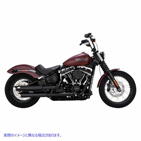 取寄せ 3インチ ツインスラッシュ スリップオンマフラー バンス アンド ハインズ 3 Twin Slash Slip-On Mufflers - Black 46376 18011534